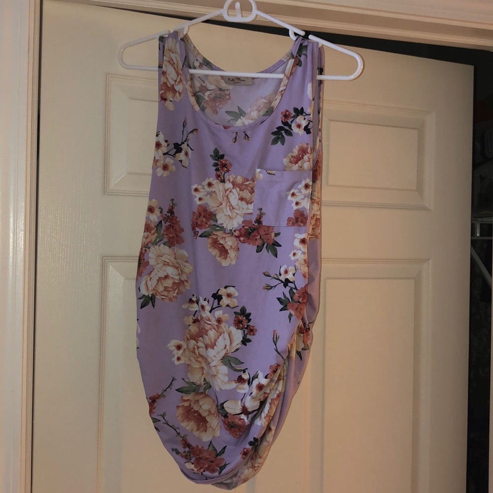 Purple flowery maternity tank